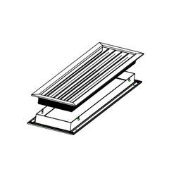 Pack of 4 Ductsure Door Relief Vent Grille Aluminium DG-A 600450 - Twin Eagle Imports