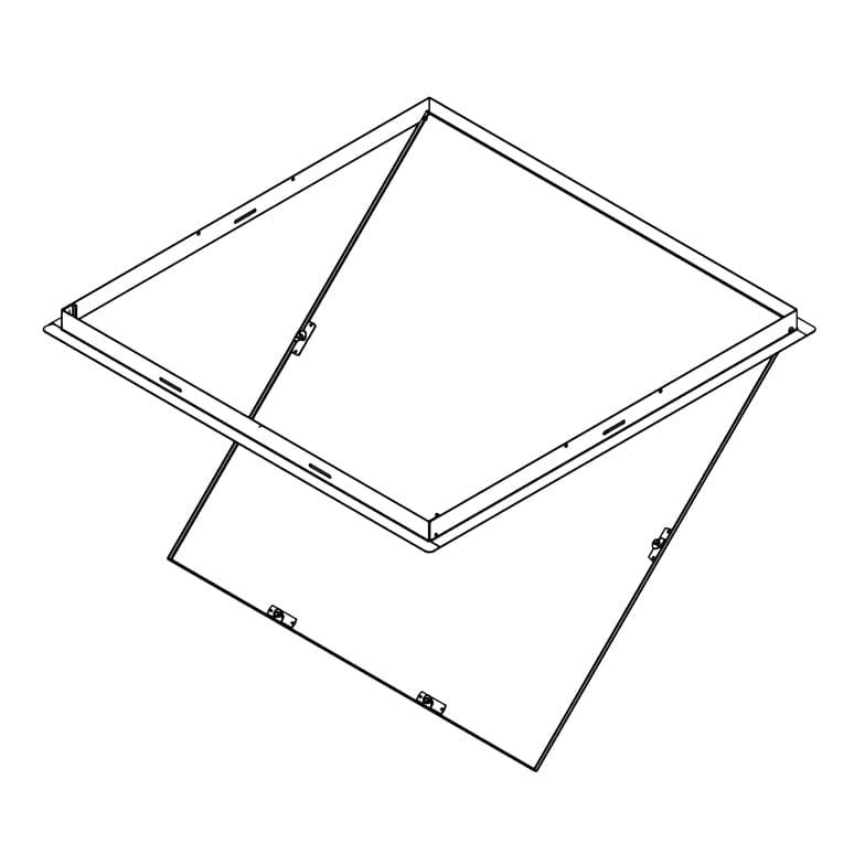 Pack of 6 Ductsure Access Panel White Powder Coated 8"x8" (203x203mm) - Twin Eagle Imports