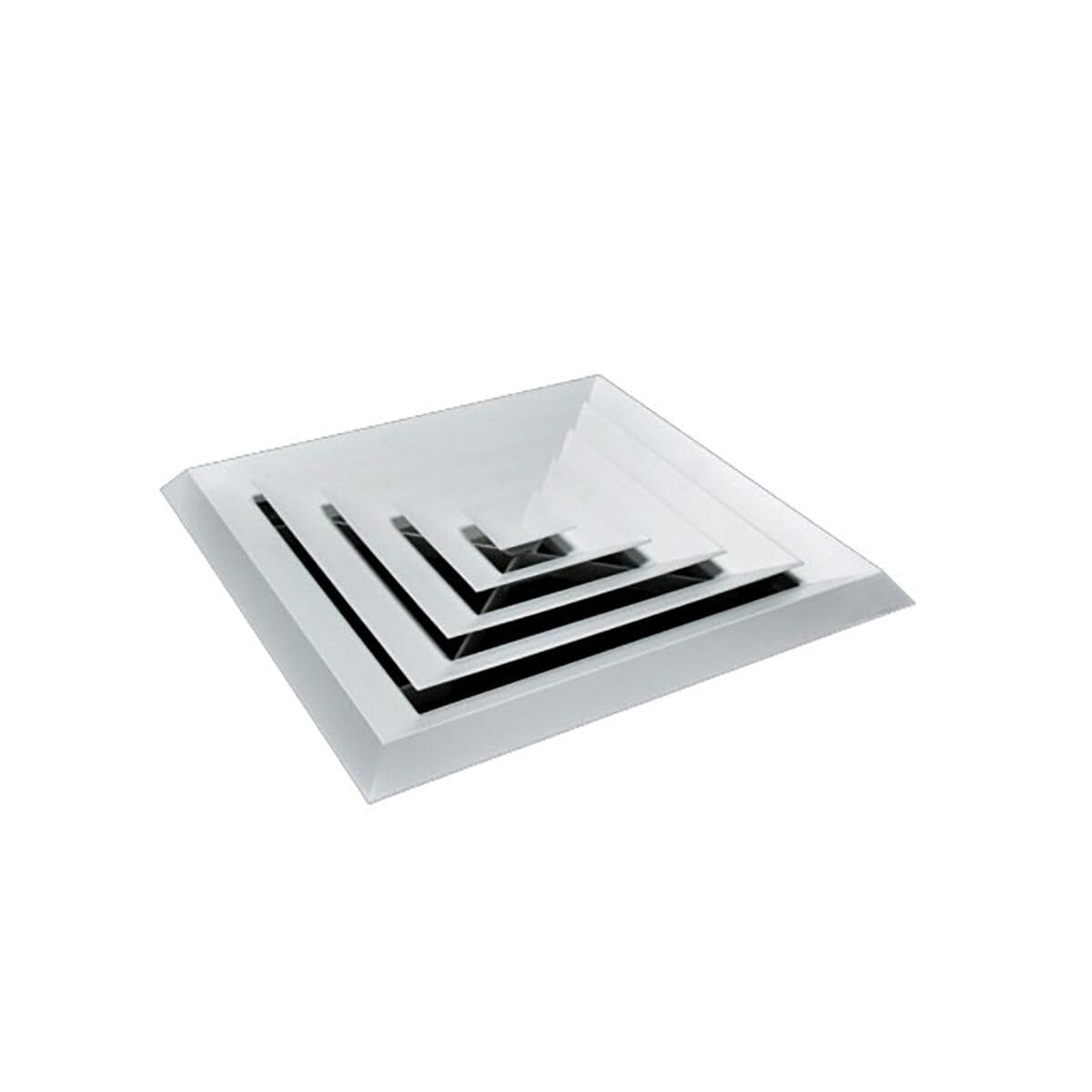 Pack of 6 Ductsure White Aluminium Vent Grille Square Slat (370x370mm) - Twin Eagle Imports