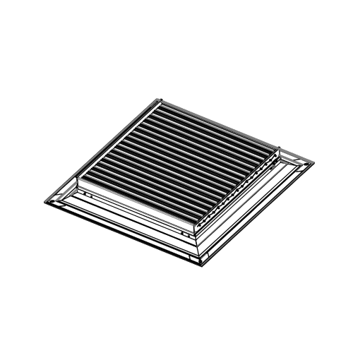 Pack of 6 Ductsure White Aluminium Vent Grille Square Slat (370x370mm) - Twin Eagle Imports