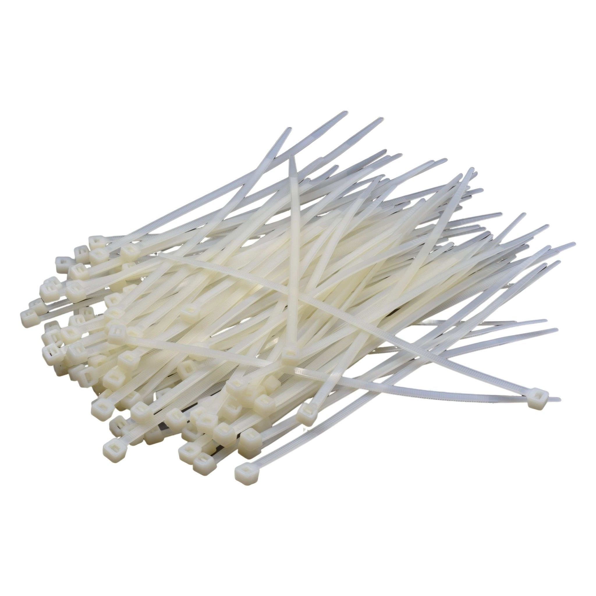 RAPTOR White 200mm x 4.8mm Medium Duty Cable Ties, 100 Pack - Twin Eagle Imports
