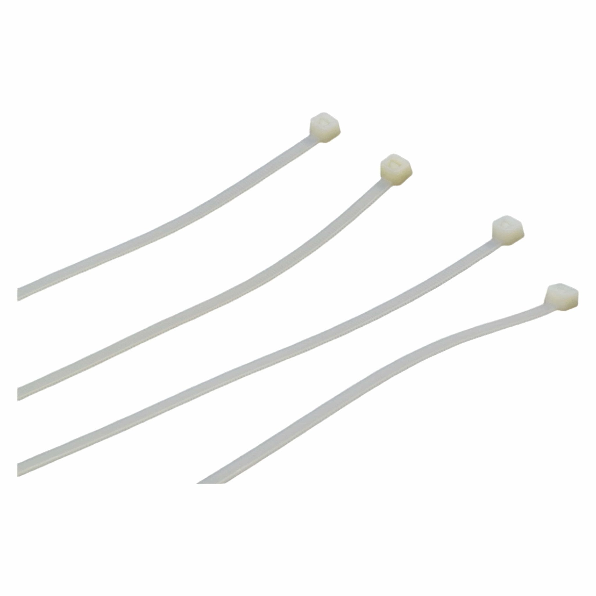 RAPTOR White 300mm x 4.8mm Medium Duty Cable Ties, 100 Pack - Twin Eagle Imports
