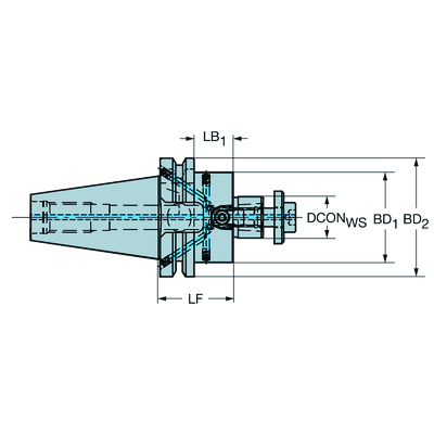 SANDVIK AUSTRALIA PTY LTD ACCESSORIES Sandvik BT50-SM27-160 – Shell Mill Holder (Ø27 mm Bore, BT50 Taper)