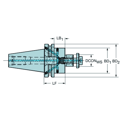 Sandvik BT50-SM22-55 – Shell Mill Holder (Ø22 mm Bore, BT50 Taper) - Twin Eagle Imports