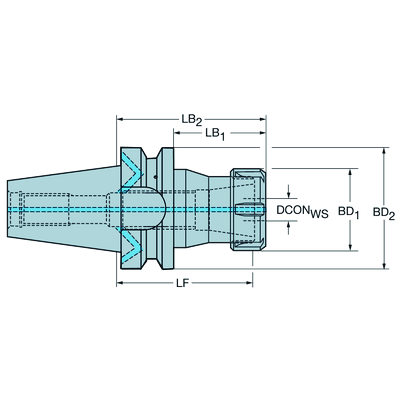 Sandvik Coromant BT40 ER16 Collet Chuck Holder - 100 mm - Twin Eagle Imports