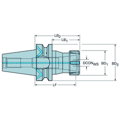 Sandvik Coromant BT40 ER16 Collet Chuck Holder - 100 mm - Twin Eagle Imports