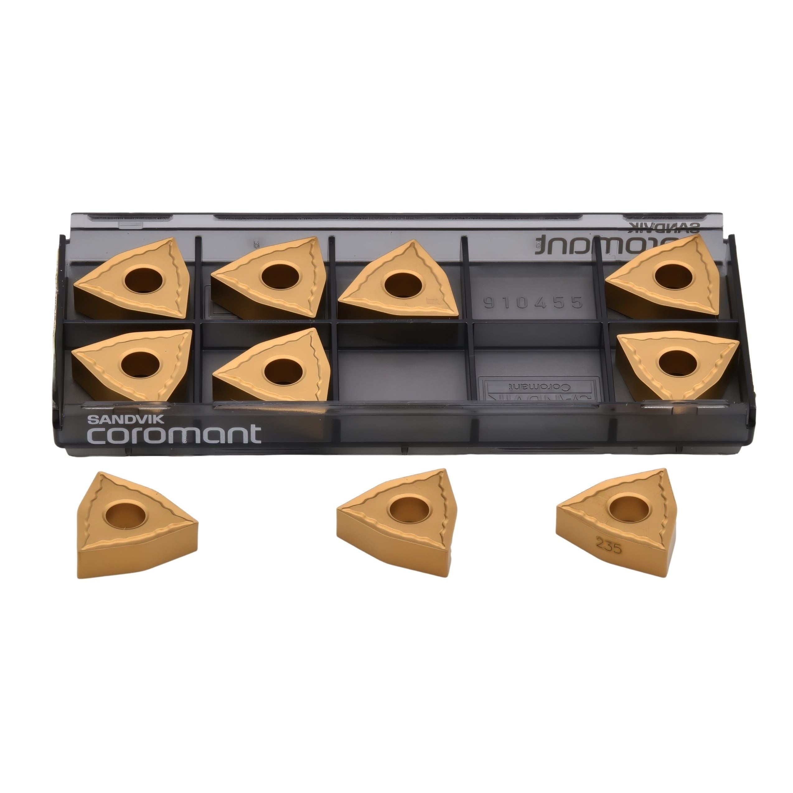 SANDVIK INSERT 10pc Sandvik WNMG 08 04 04-QM 235 – Turning Insert (Medium, QM Chipbreaker)