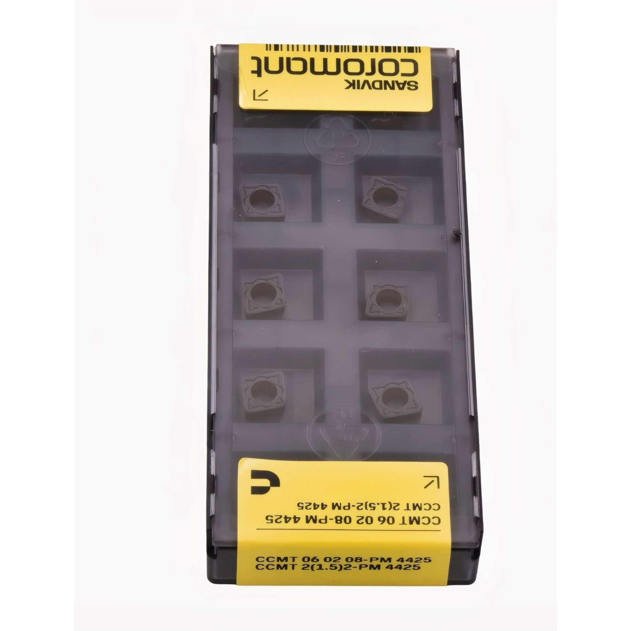 SANDVIK INSERTS 10pc Sandvik Coromant CCMT 06 02 08-PM 4425 Turning Insert (Suitable for Steel, Medium Chipbreaker)
