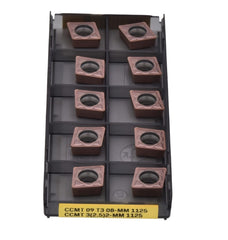 SANDVIK INSERTS 10pc Sandvik Coromant CCMT 09 T3 08-MM 1125 Turning Insert (Suitable for Stainless Steel, Medium Chipbreaker)