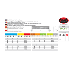 SOMTA Manufacturing Somta Series 647 – 3/4" x 1/8" x 6" Double Bevel Parting Blade