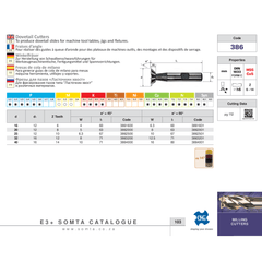 SOMTA MILLING CUTTERS Somta Series 386 – 16 x 45 HSS-Co Dovetail Cutter
