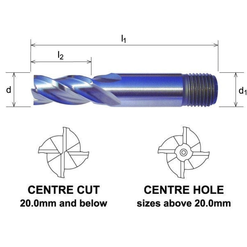 Somta Multi Flute 25mm HSS-Co8e Multi-Purpose End Mill - Twin Eagle Imports