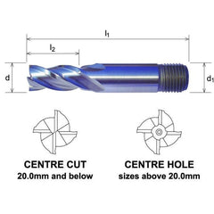 Somta Multi Flute 25mm HSS-Co8e Multi-Purpose End Mill - Twin Eagle Imports