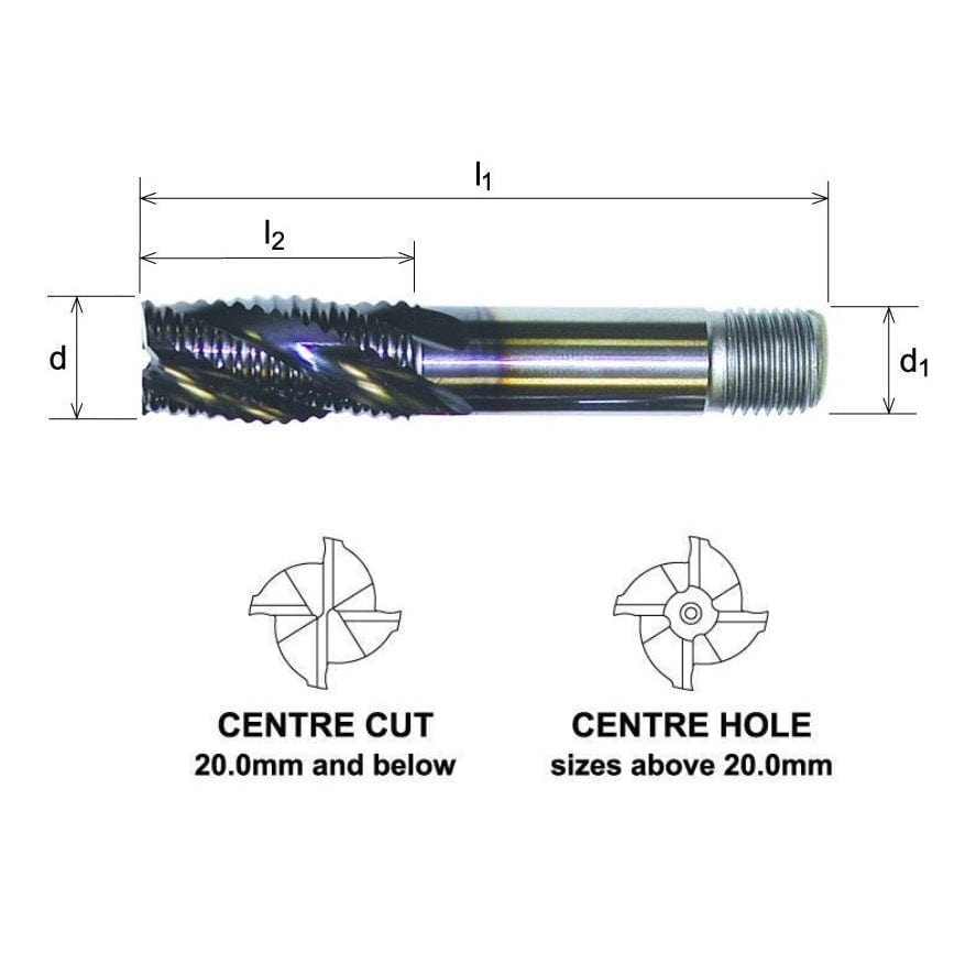 Somta Multi Flute 8mm HSS-Co8 Multi-Purpose Roughing End Mill - Twin Eagle Imports