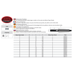 Somta Series 282 – Extension Socket Mt3 - Mt4 (Female X Male) - Twin Eagle Imports