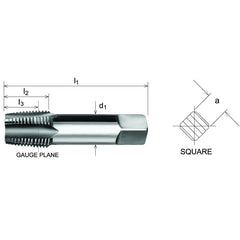 Somta Series 575 - HSS 1/4" BSPT Straight Flute Taper Pipe Hand Bottom - Twin Eagle Imports