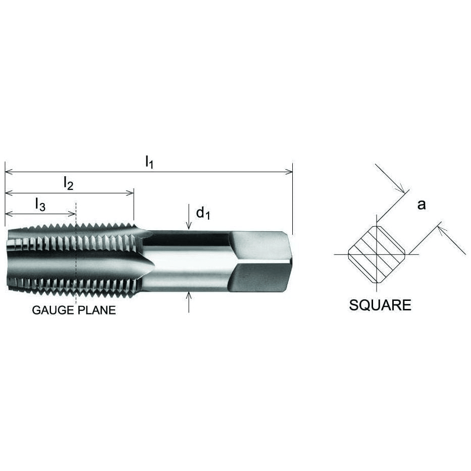 SOMTA - Series 585 HSS NPT Tap 1-1/2" (Straight Flute Taper Pipe Bottom Finishing) - Twin Eagle Imports