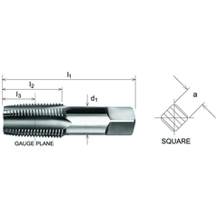 SOMTA - Series 585 HSS NPT Tap 1-1/2" (Straight Flute Taper Pipe Bottom Finishing) - Twin Eagle Imports