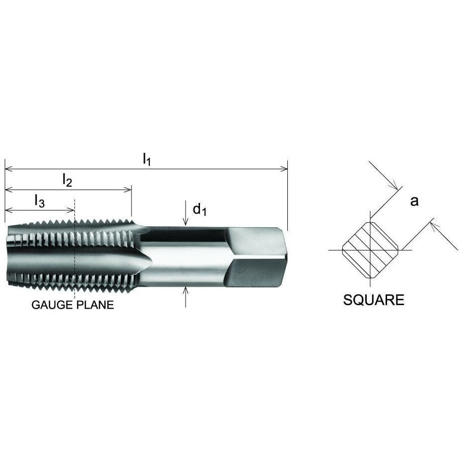 SOMTA - Series 585 HSS NPT Tap 1/4" (Straight Flute Taper Pipe Bottom Finishing) - Twin Eagle Imports