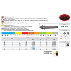 Somta Series 771 – 50mm 60° HSS MTS Countersink Cutter - Twin Eagle Imports