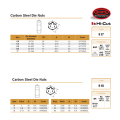 Somta Series 917 – Carbon Steel Die Nut (1/8" Bspf) - Twin Eagle Imports