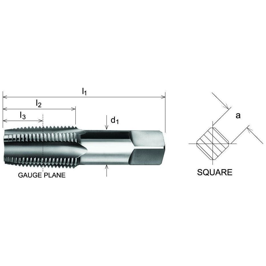 SOMTA Taps & Dies Somta Series 581 - HSS Straight Flute Parallel Pipe Bottom (Finishing) Tap NPS 1" x 11.5 TPI