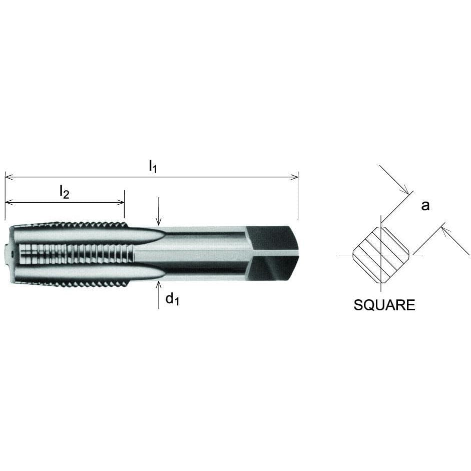 SOMTA Taps & Dies SOMTA - Series 907 Carbon Steel BSPF Tap 1-1/2" Taper (Parallel Form)