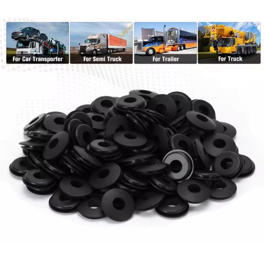 TEI Air Hose X100 Black Rubber Gladhand Seals Hose Gaskets for Semi Trucks & Trailers