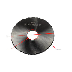 TEI HSS Slitting Saw 4" x 3mm x 1" Bore - Twin Eagle Imports