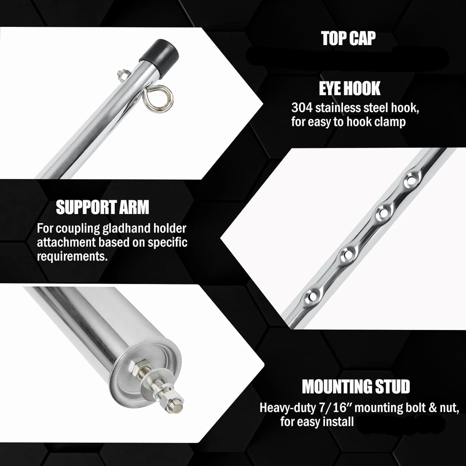 TEI Truck Electrical 40" Chromed Steel Construction 3 in 1 Truck Pogo Stick