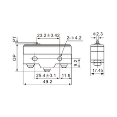 Tianyi Switch Z-15G-B Micro Limit Switch with Plunger Actuator