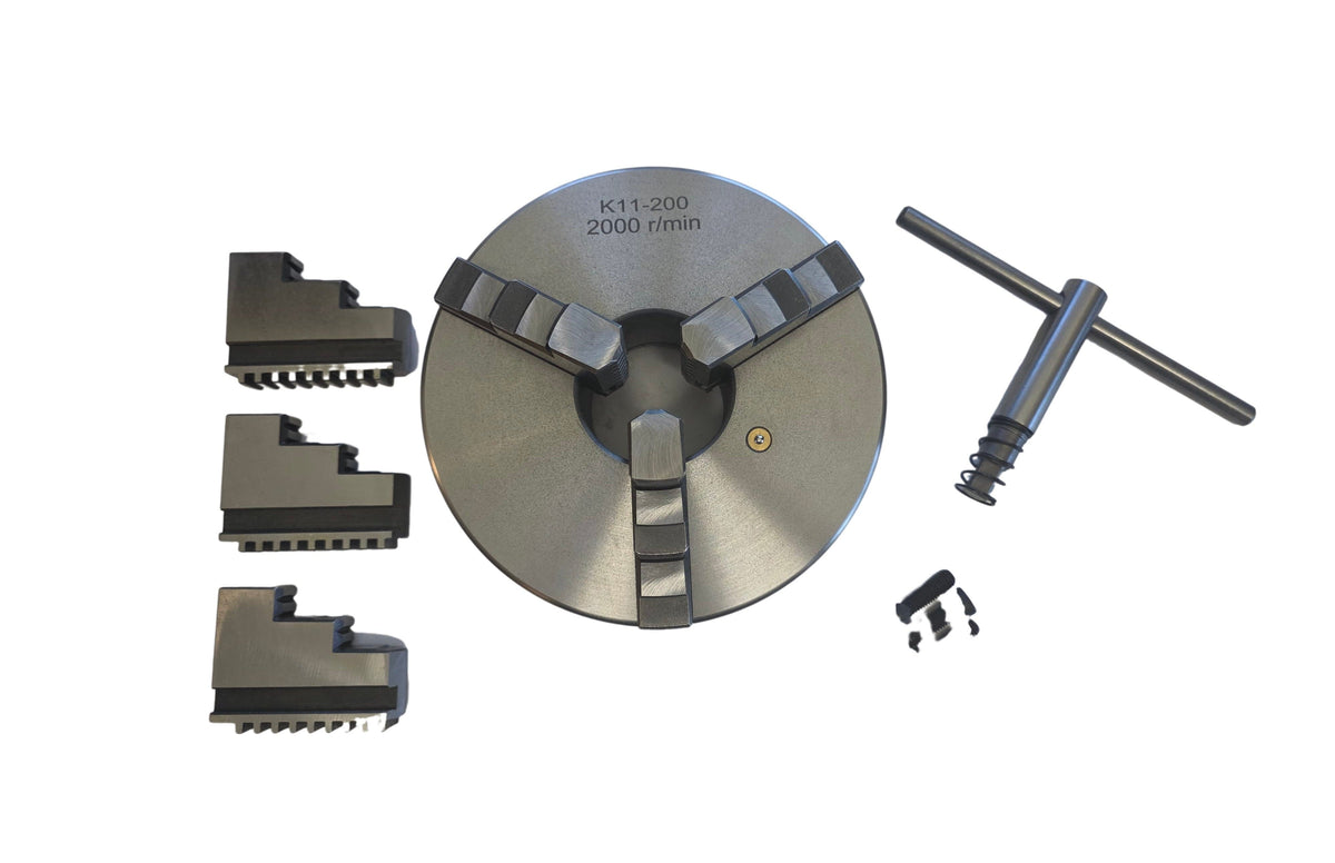 Twin Eagle ACCESSORIES K11-200 3-Jaw 200mm Self-Centering Manual Lathe Chuck
