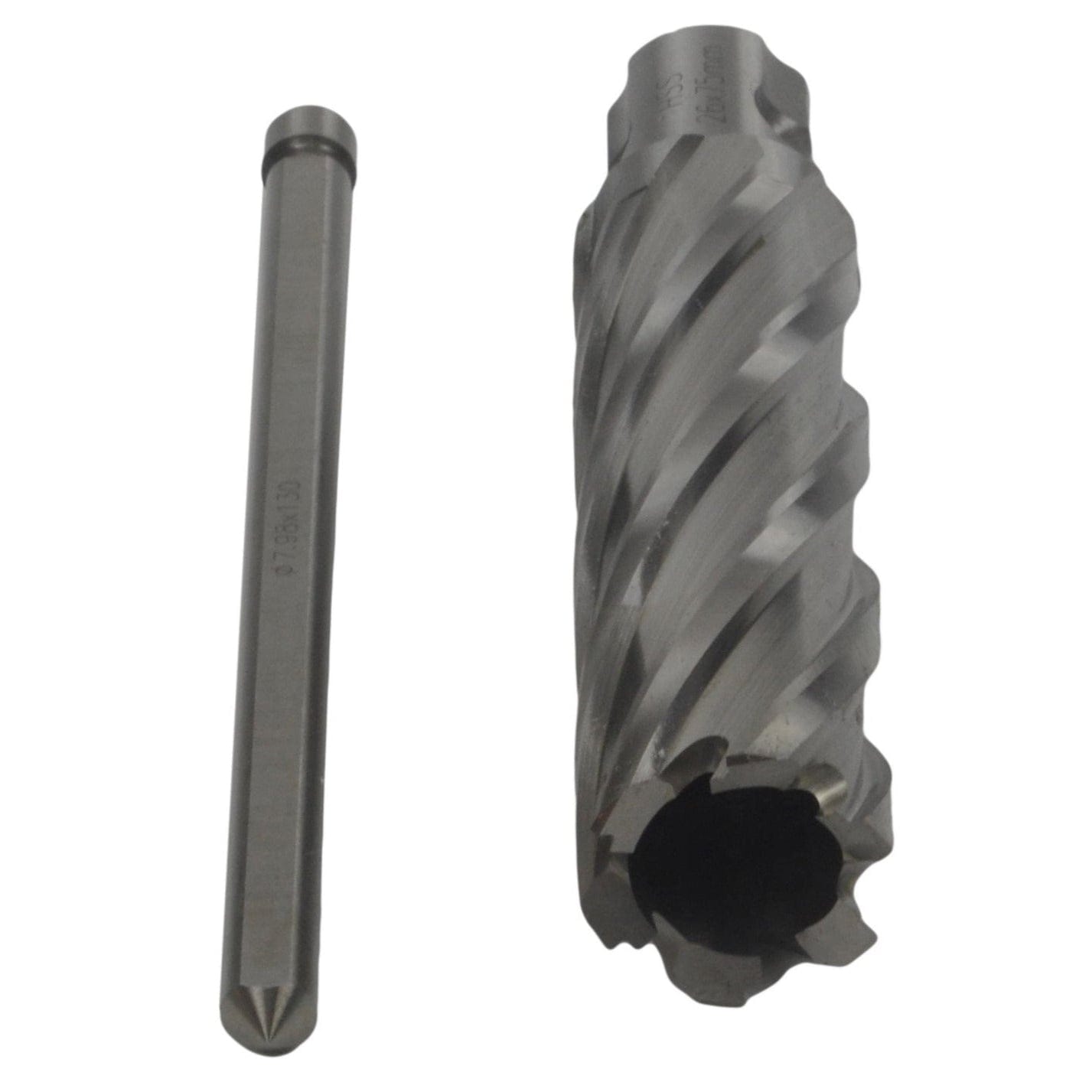 Twin Eagle Imports Annular Cutter 26 x 75mm D.O.C HSS Weldon Shank Annular Cutter with Pilot Pin