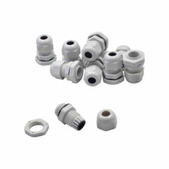 Twin Eagle Imports Cable Gland 10 Pack IP68 PG9 White Nylon Cable Gland 4-8mm Cable Range