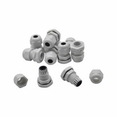 Twin Eagle Imports Cable Gland 10 Pack IP68 PG9 White Nylon Cable Gland 4-8mm Cable Range
