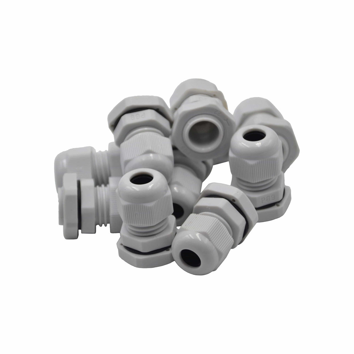 Twin Eagle Imports Cable Gland 10 Pack IP68 PG9 White Nylon Cable Gland 4-8mm Cable Range