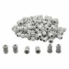 Twin Eagle Imports Cable Gland 100 Pack IP68 PG7 White Nylon Cable Gland 3-6.5mm Cable Range