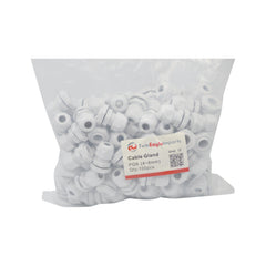 Twin Eagle Imports Cable Gland 50 Pack IP68 PG9 White Nylon Cable Gland 4-8mm Cable Range