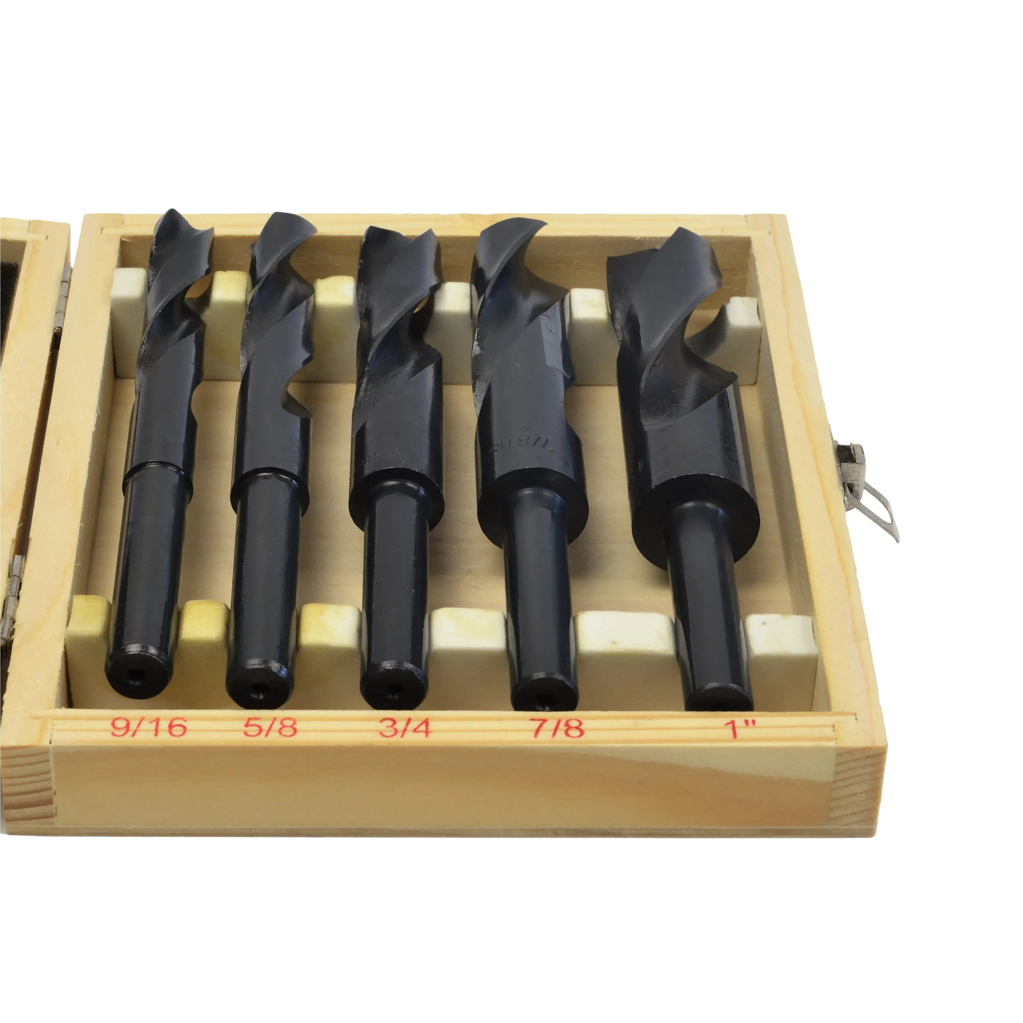 Twin Eagle Imports Drill Bits HSS Imperial Drill Bit Set – 5 Piece (9/16"–1") – Right Hand, 1/2" Reduced Shank