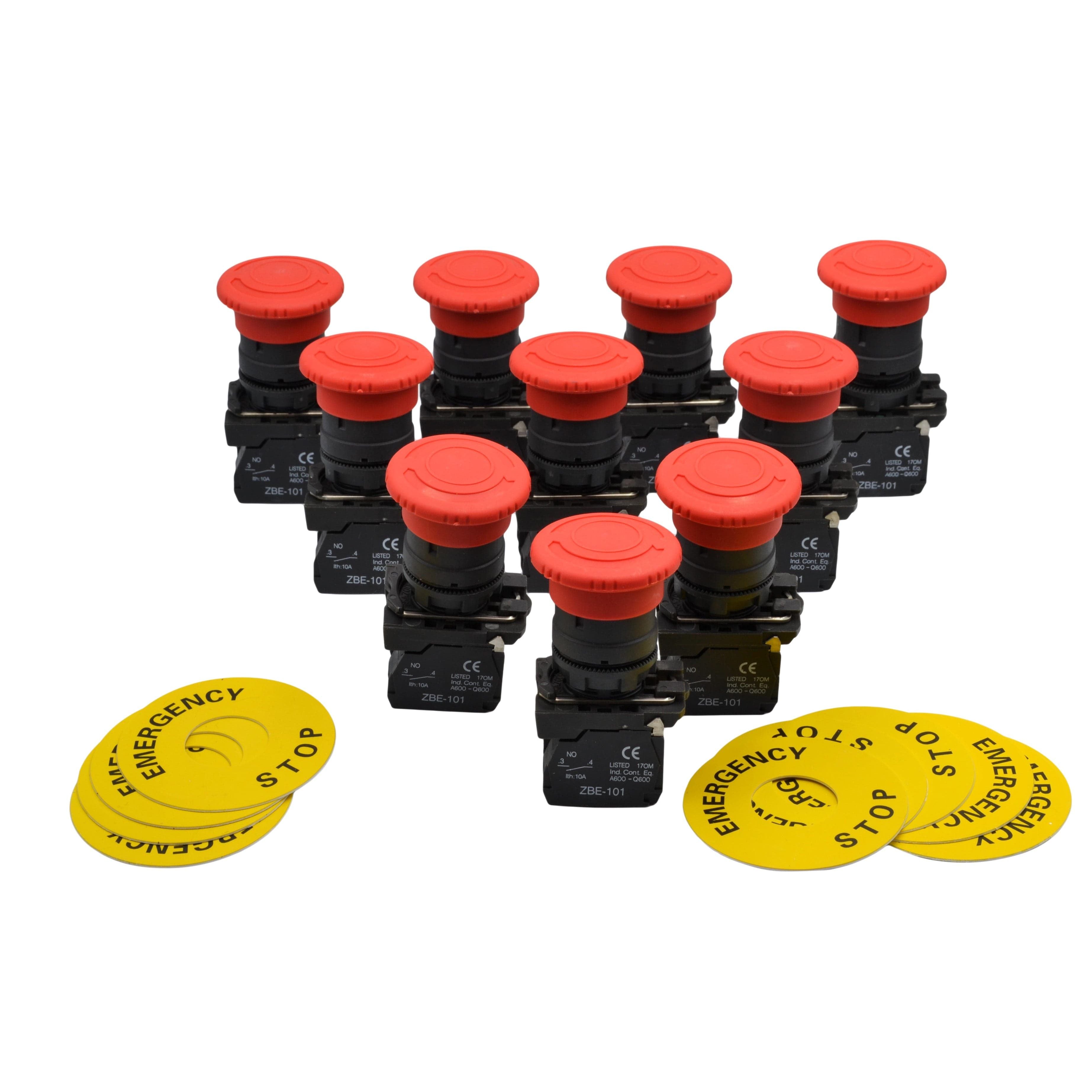 Emergency Stop Panel Mount x 10 piece Switch Electrical 12V