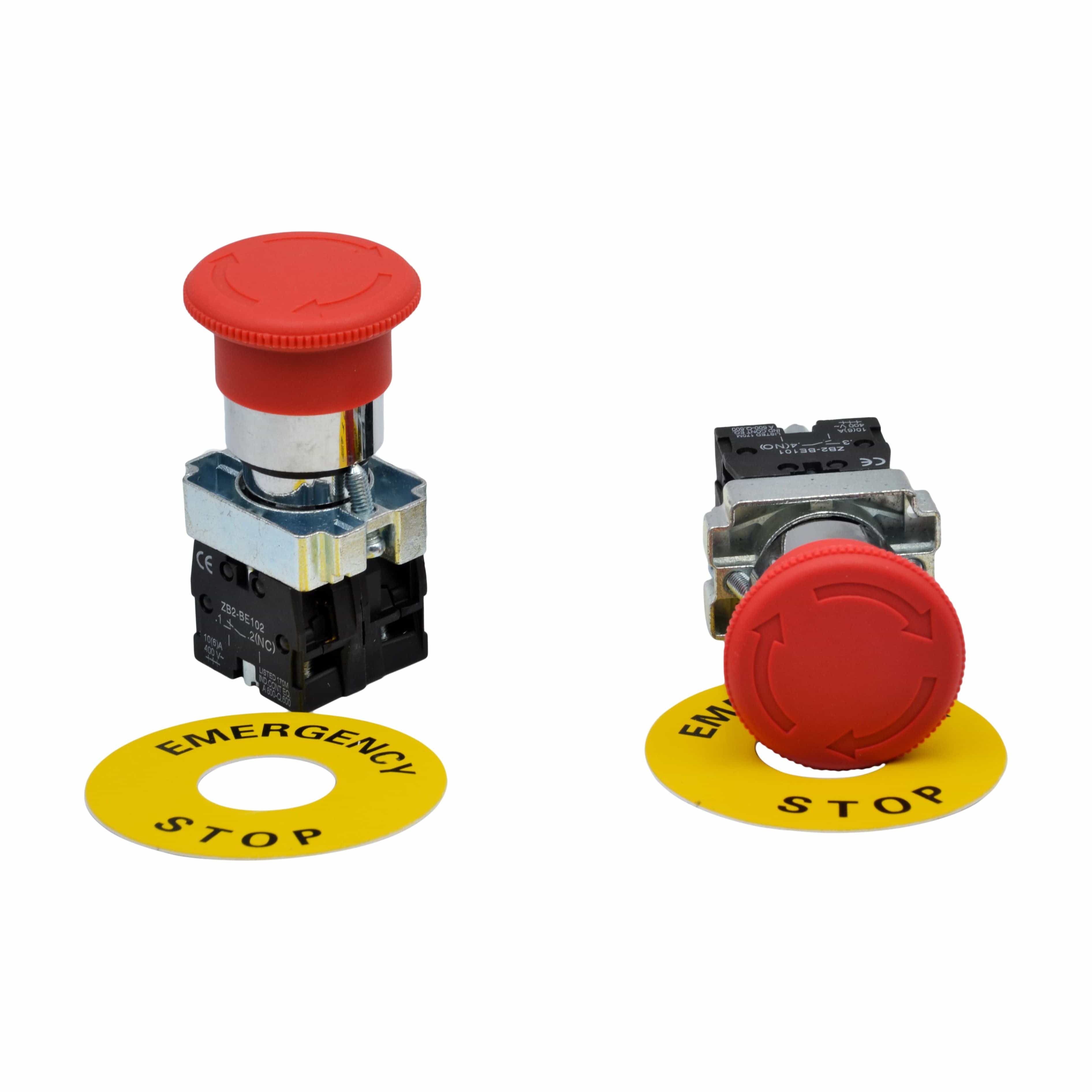 Twin Eagle Imports E Stops Telemechanique E-StopXB2 without casing set of 2,  Switch Electrical 12V 24V  XB2-BS545