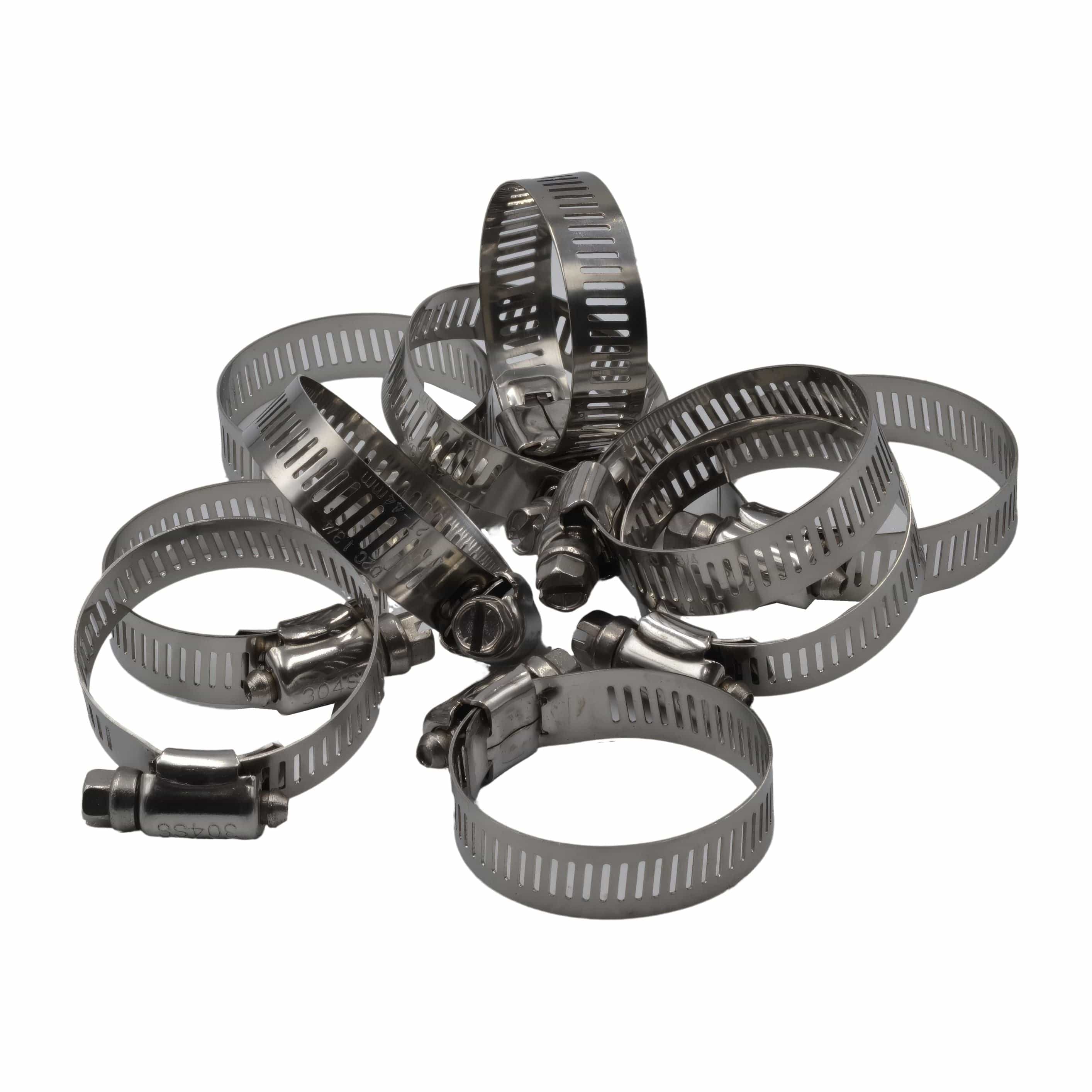 Twin Eagle Imports Grab Kits 10 Piece 304 Stainless Steel 21-44mm Worm Drive Hose Clamp
