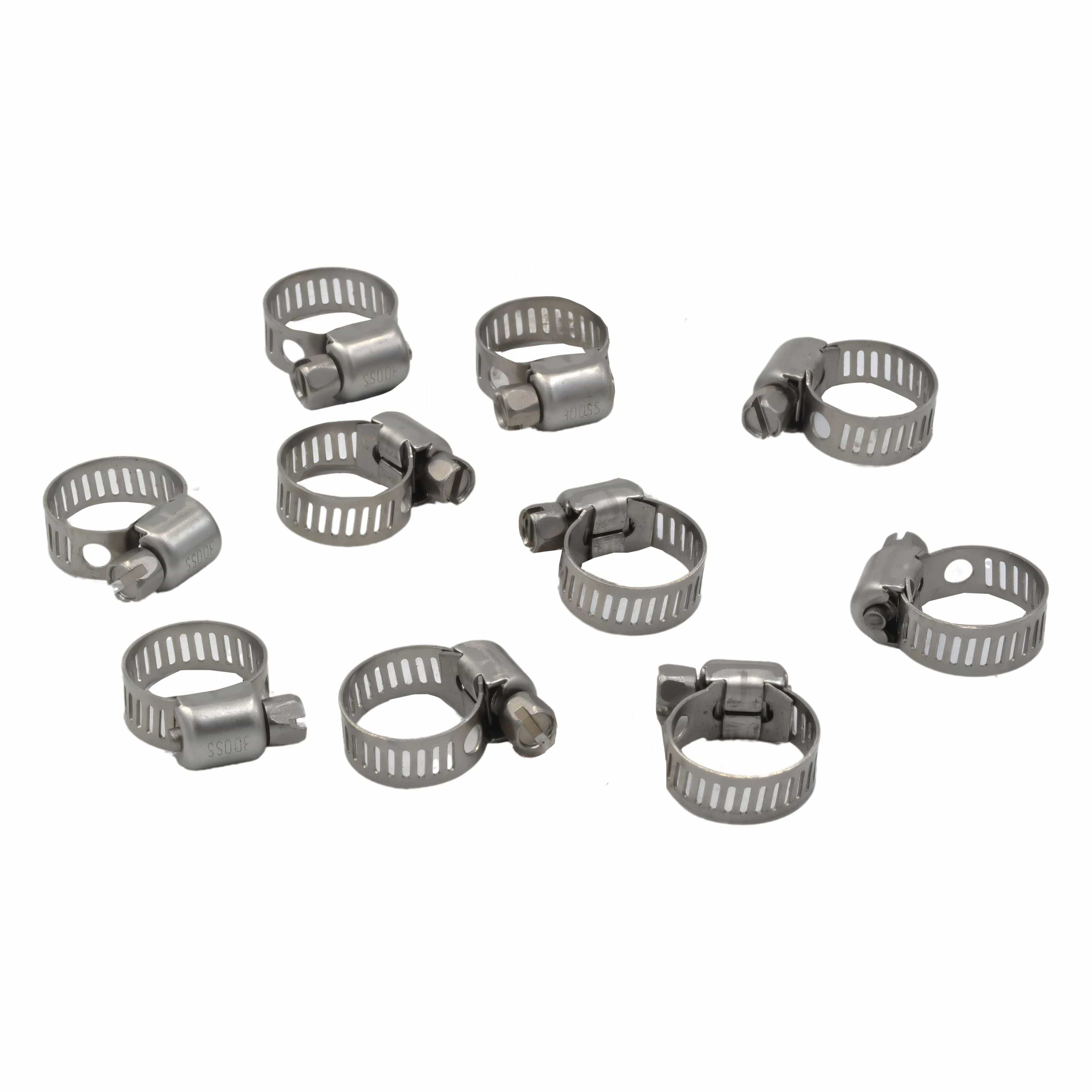 Twin Eagle Imports Grab Kits 10 Piece 304 Stainless Steel 6-15mm Worm Drive Hose Clamp
