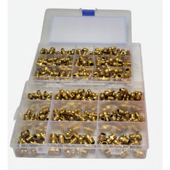Twin Eagle Imports Grab Kits 250 Piece Metric Imperial Brass Grease Nipple Combo Grab Kit Assortment