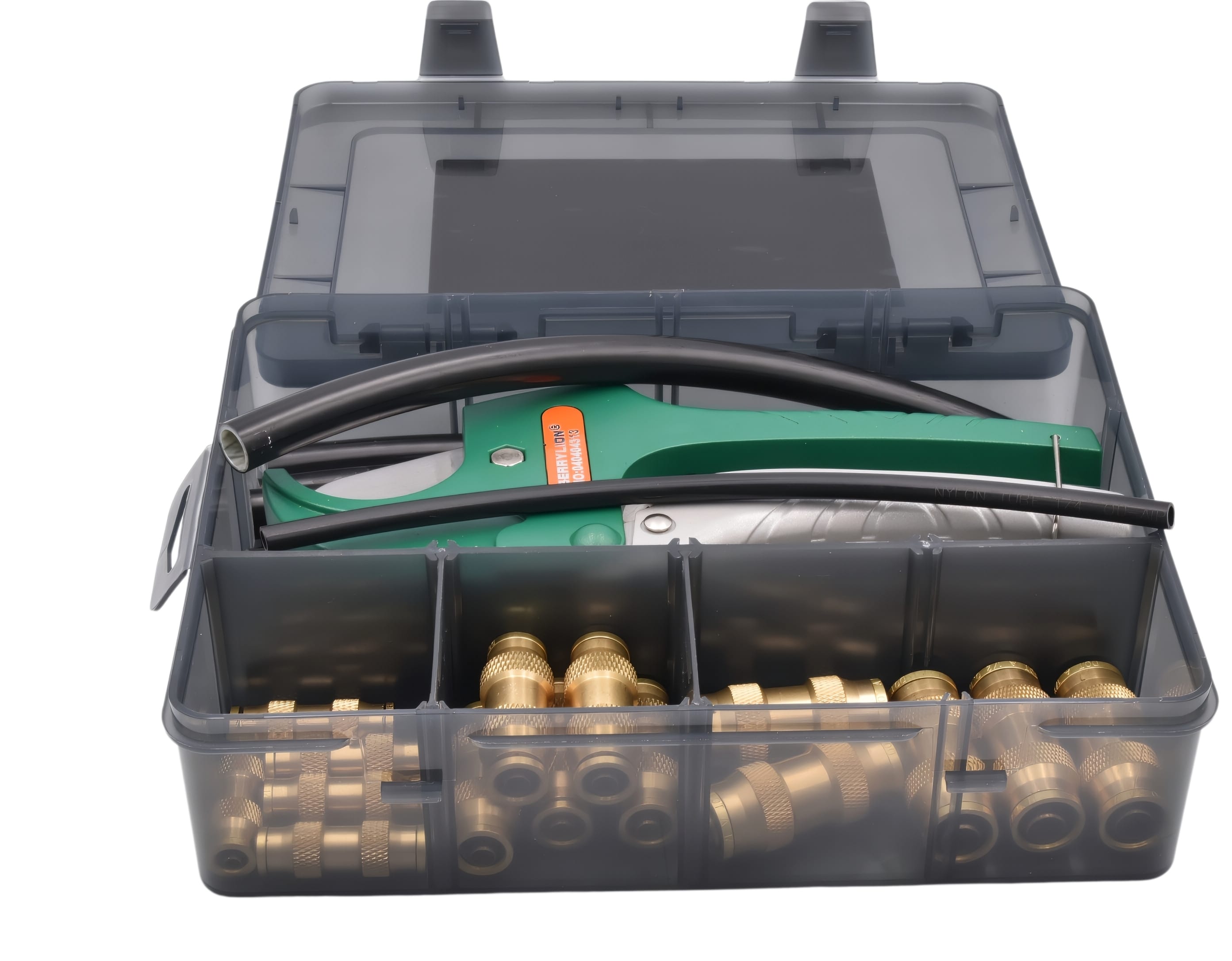 Twin Eagle Imports GRAB KITS 29 Piece D.O.T. Air Brake Recovery Kit with Hose Cutter & Brass Push-to-Connect Fittings