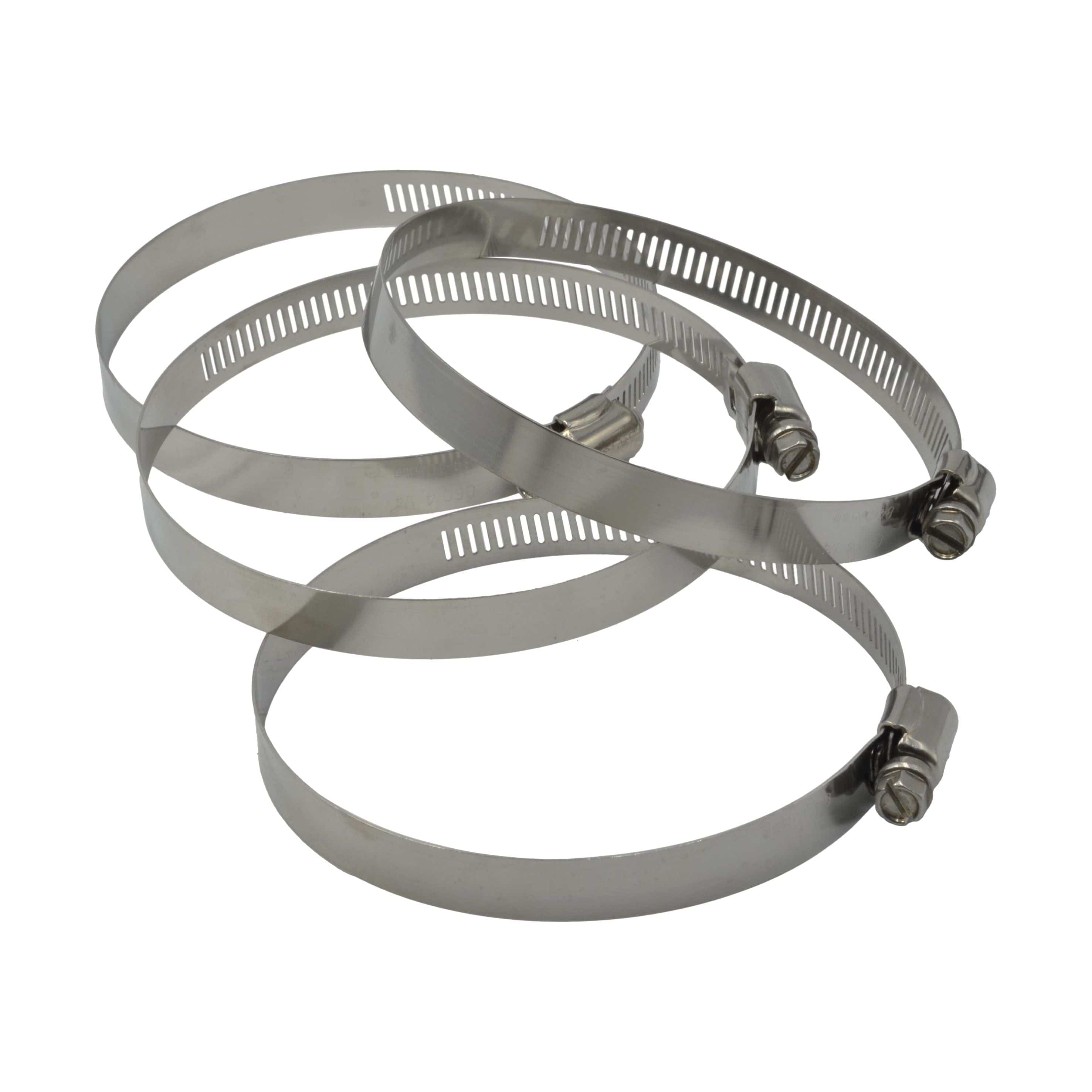Twin Eagle Imports Grab Kits 4 Piece 304 Stainless Steel 84-108mm Worm Drive Hose Clamp