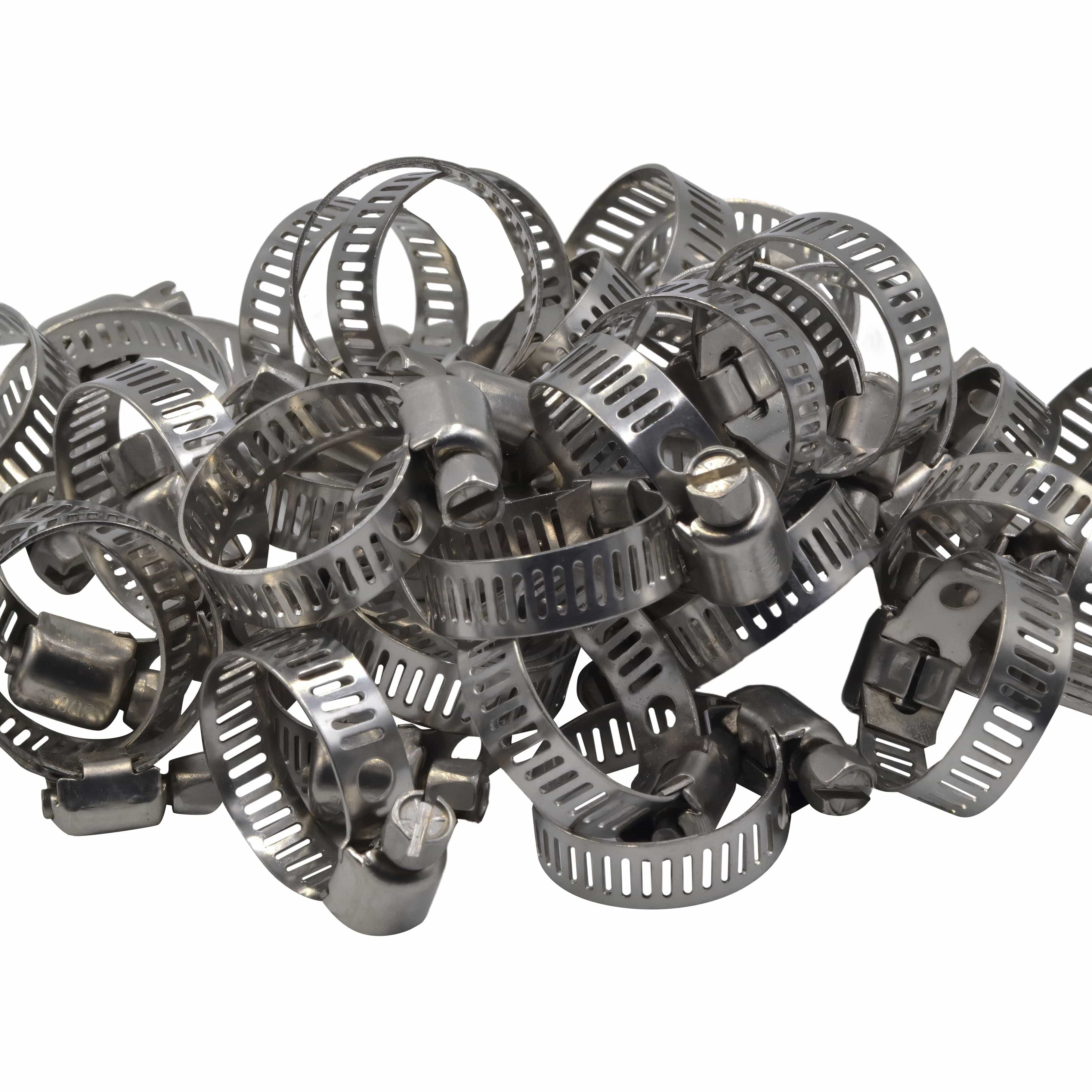 Twin Eagle Imports Grab Kits 50 Piece 304 Stainless Steel 12-23mm Worm Drive Hose Clamp