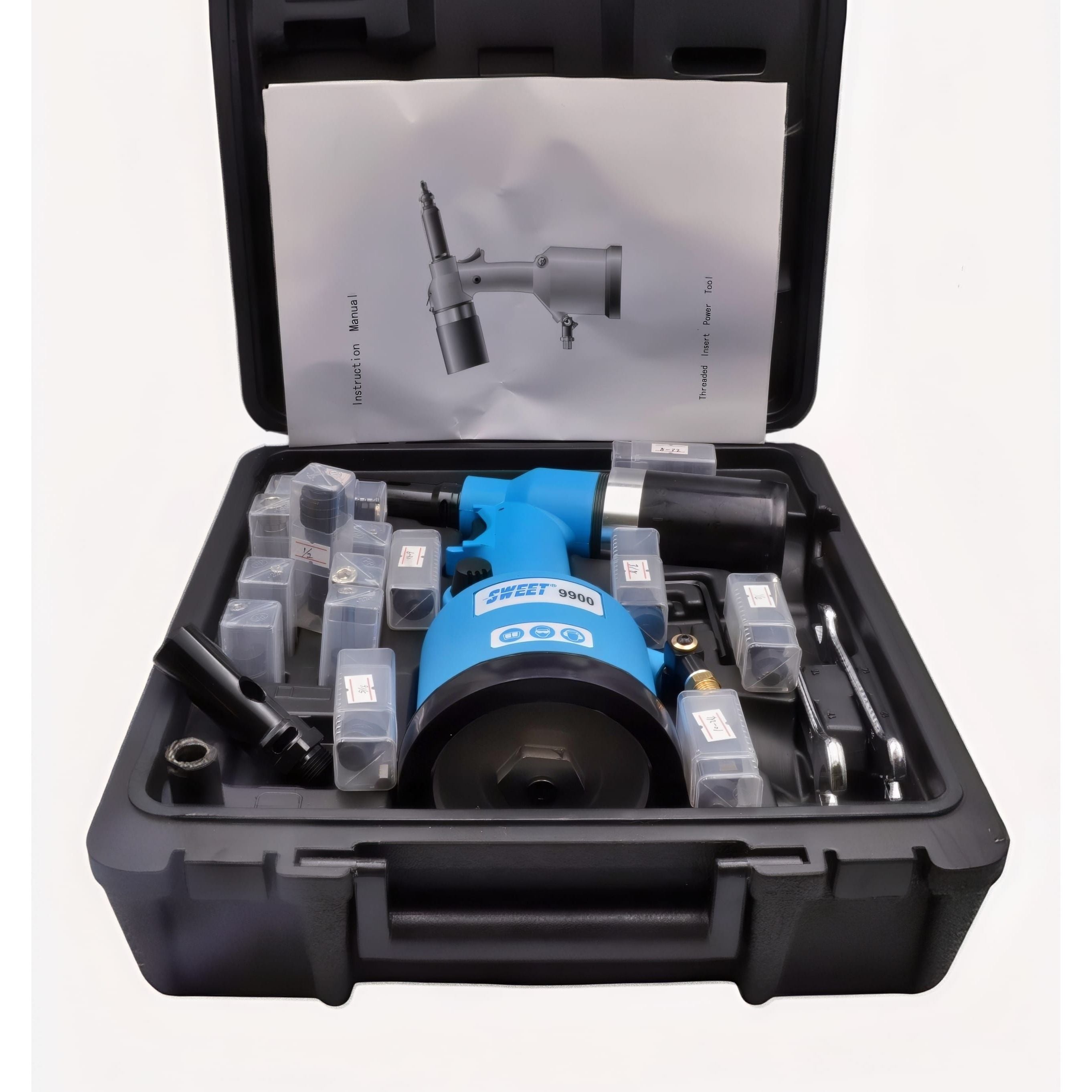 Twin Eagle Imports Hand Tool Sweet 9900 Pneumatic Rivet Gun Kit Air Hydraulic Blind Riveter Set