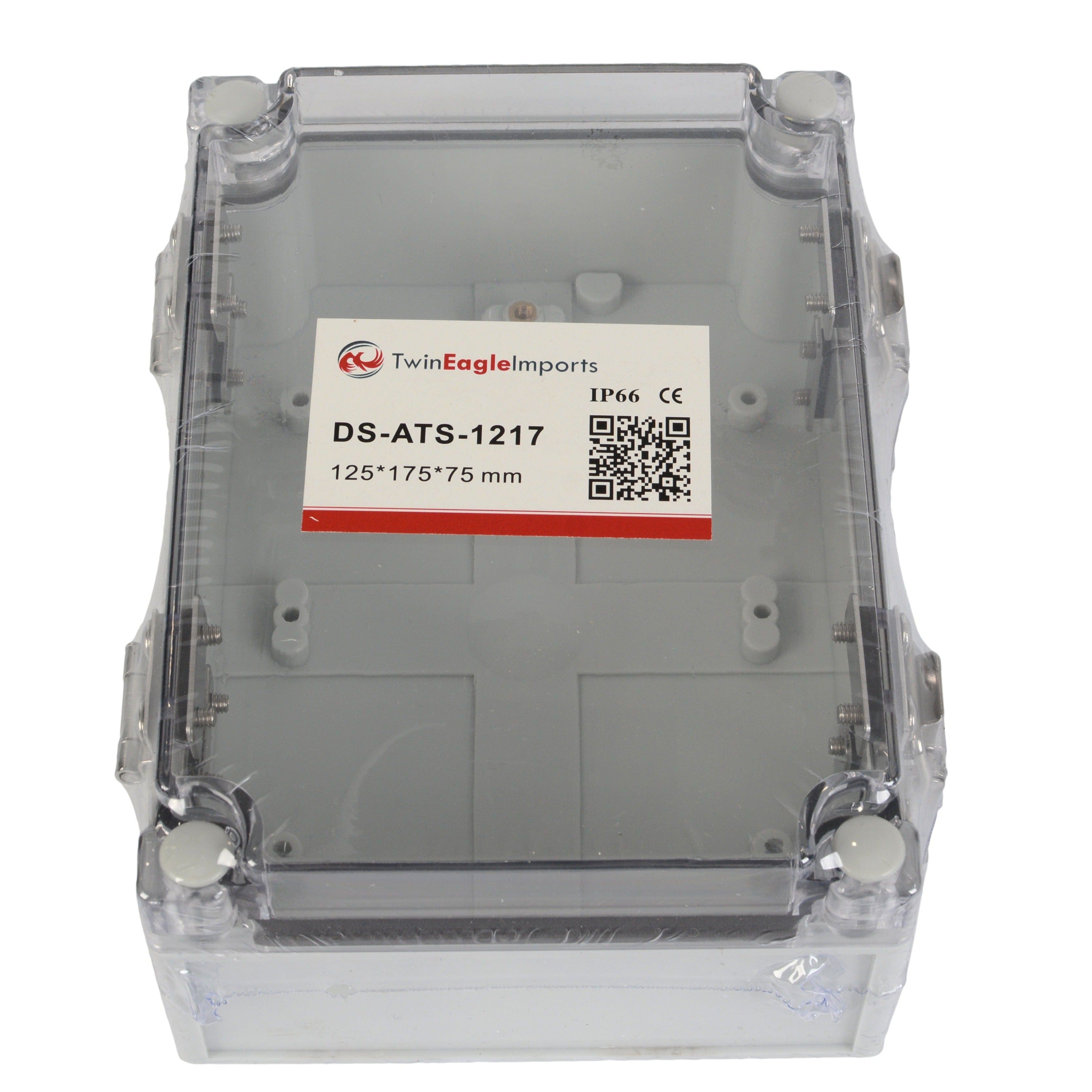 Twin Eagle Imports Junction Box ABS IP66 Clear Lid Hinge Junction Box 125 x 175 x 75mm