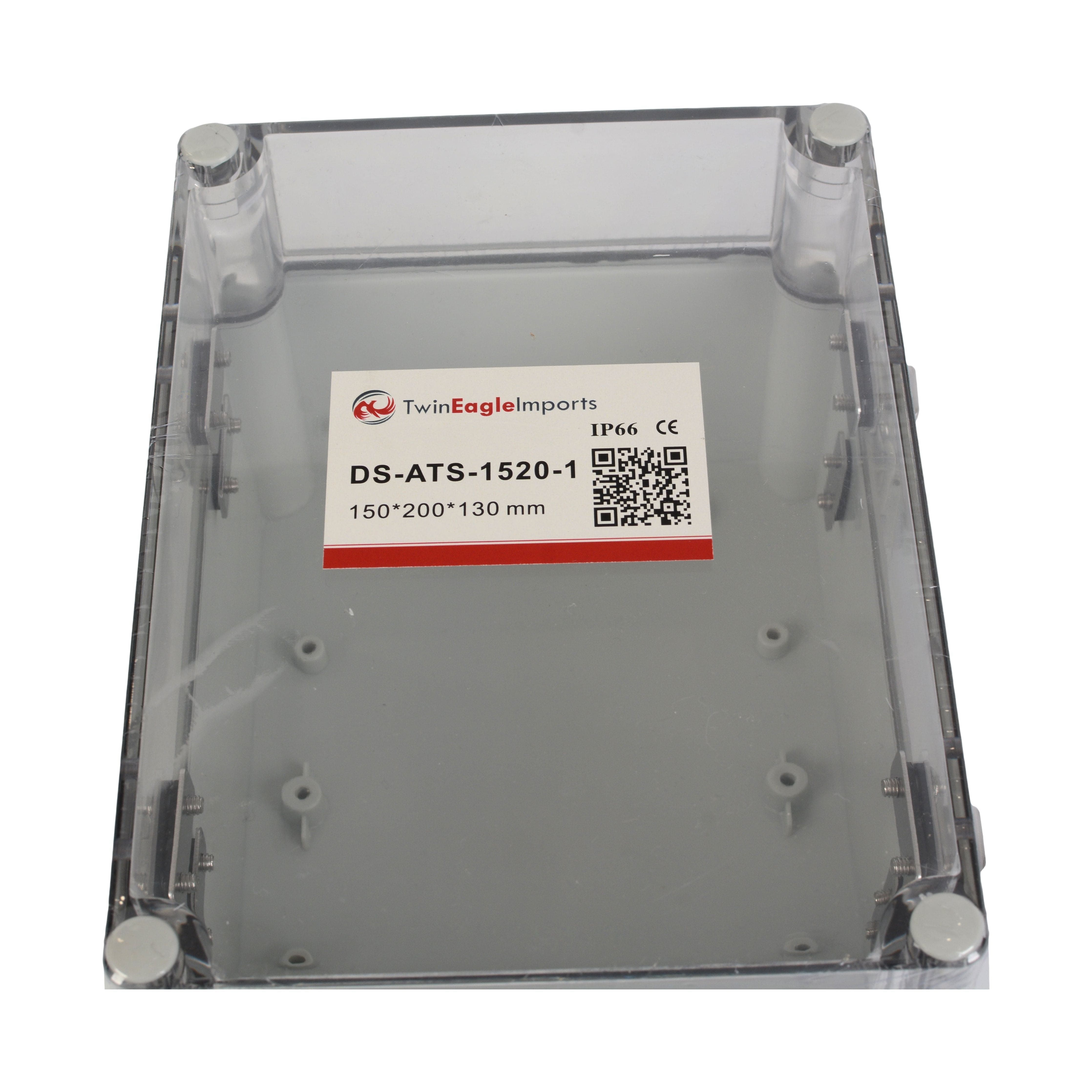 Twin Eagle Imports Junction Box ABS IP66 Clear Lid Hinge Junction Box 150 x 200 x 130mm